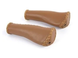 Brune Læderhåndtag - Ergonomisk 2 X 135mm 3 Brune Læderhåndtag - Ergonomisk 2 X 135mm