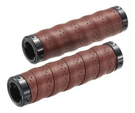 Håndtag Visegrip Med Brun Styrbånd Og Alu Ender - Bike Attitude 3 Håndtag Visegrip Med Brun Styrbånd Og Alu Ender - Bike Attitude