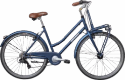 Motobecane Sport Shopper Cykel Med Frontlad - Blå - Str. 50 Cm.